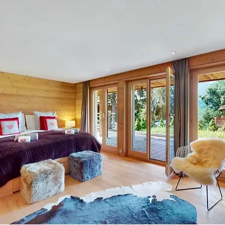 Les Moulins 5 Cheminee Piscine Sauna Parking Prive Verbier