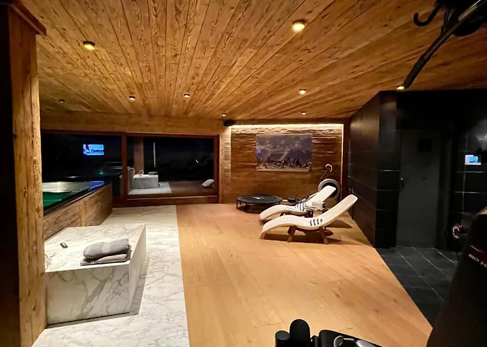 Les Moulins 5 Cheminee Piscine Sauna Parking Prive Domek alpejski *