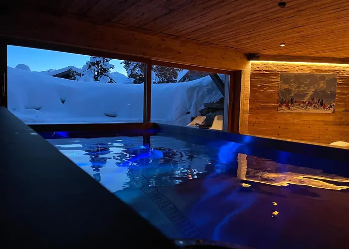 Les Moulins 5 Cheminee Piscine Sauna Parking Prive Domek alpejski Verbier