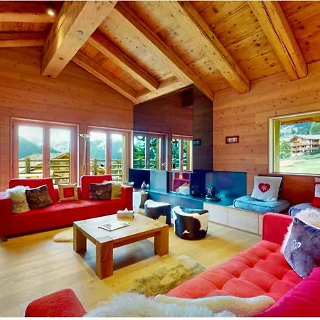 Chalé Les Moulins 5 Cheminee Piscine Sauna Parking Prive Verbier